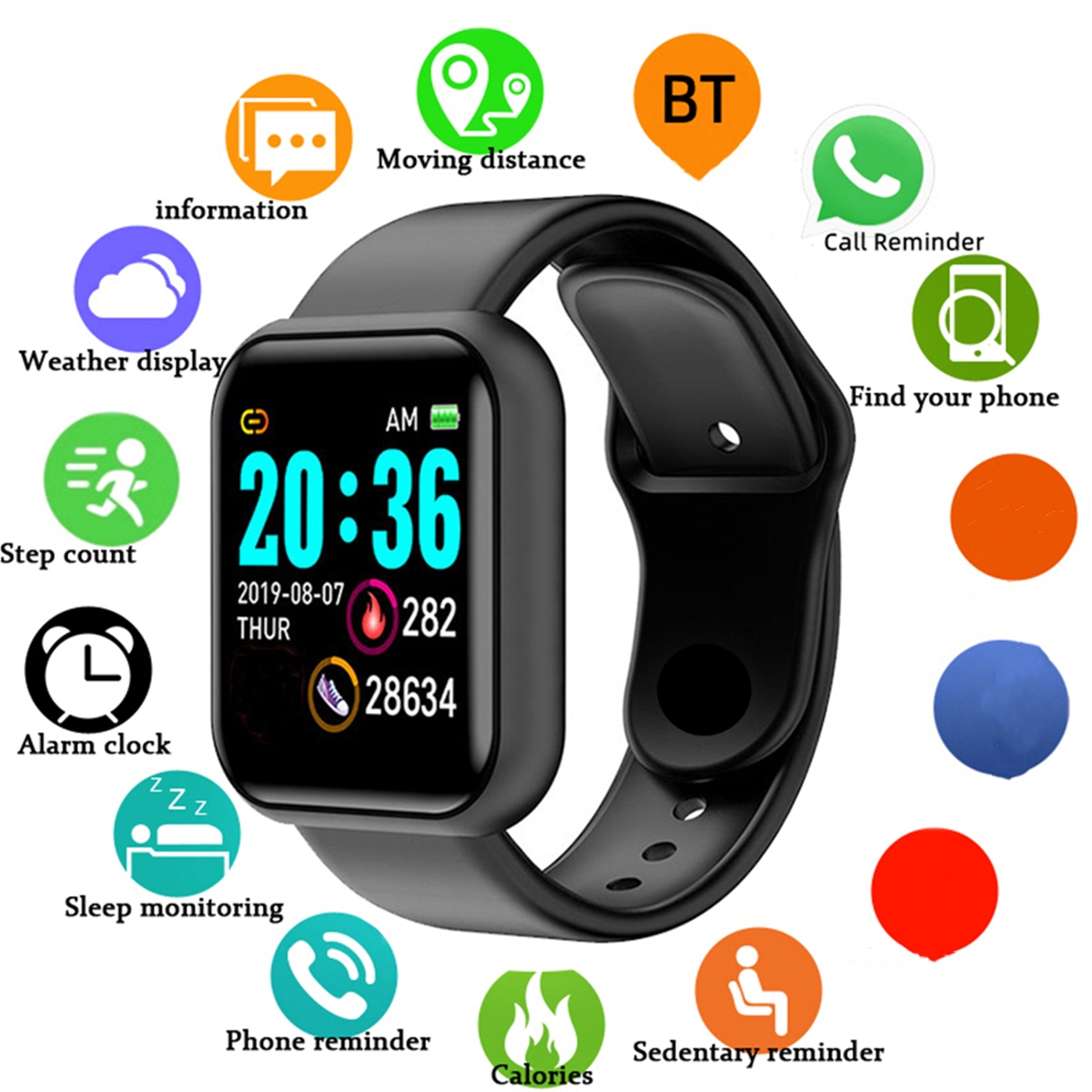 Men Smart Watches Color Screen - Health Wellness Bracelet recension och pris