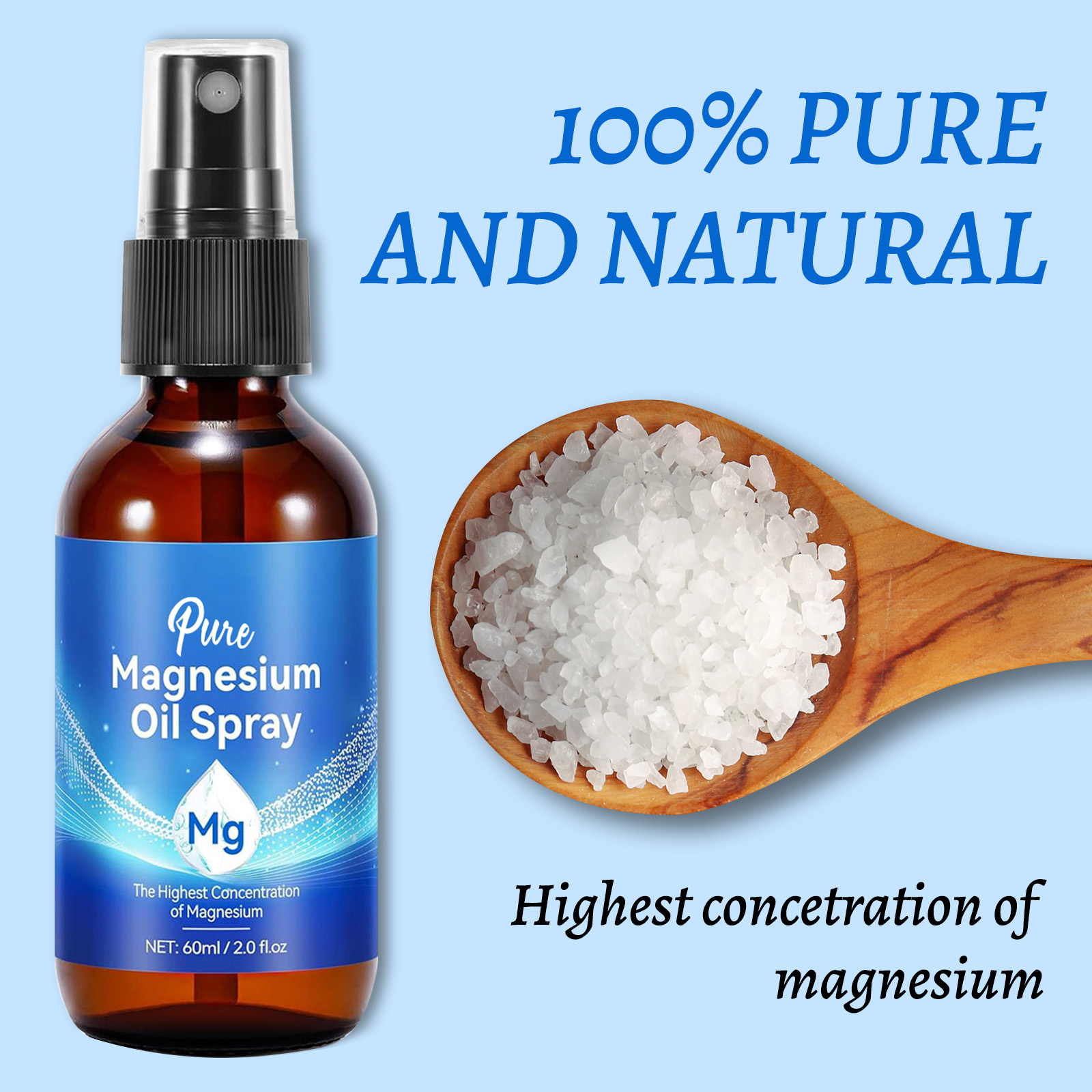 Natural Magnesium Oil 60ml - 1 - Bath Salts Magnesium recension och pris